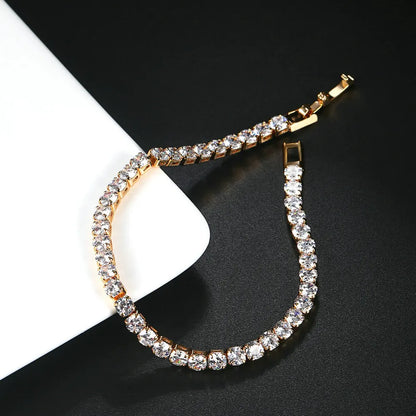 3mm D Color VVS1 Moissanite Bracelet Original Certified 925 Silver Tennis Bracelets 18k Gold Plated for Women Man Jewelry