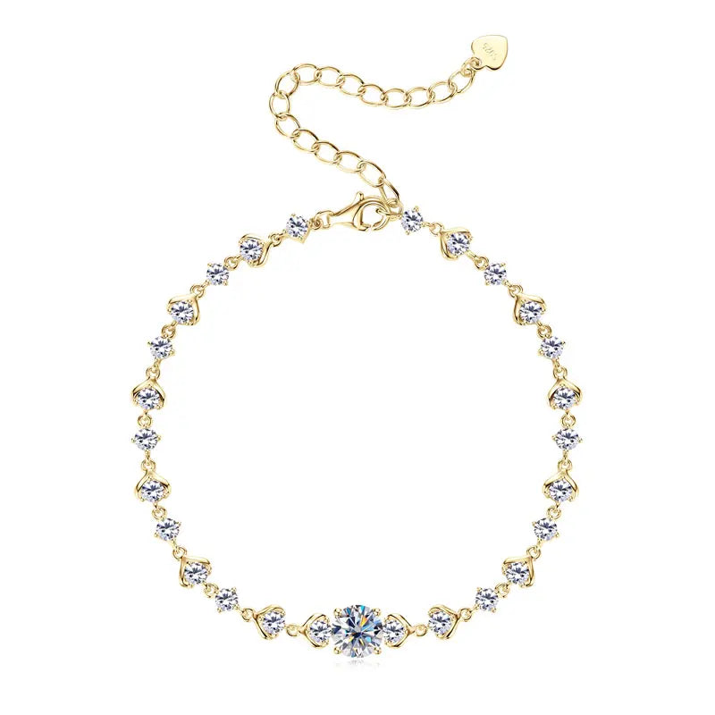 2025 New Pod Design Full Moissanite Bracelet for Women 925 Silver 18k Gold Plated Fine Jewelry GRA Certified Lab Diamond