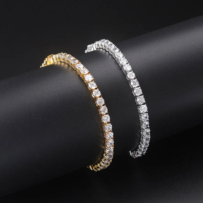 D VVS1 Moissanite Tennis Bracelet Original 925 Sterling Silver GRA Certified Bracelets for Women Man Plated 18k White Gold