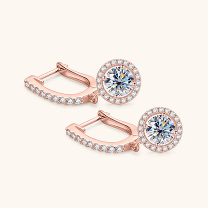 2023 Women Hoops 925 Silver Gold Drop Earrings Dangle Real Moissanite Earring Original GRA Certified Wedding Jewelry Gifts