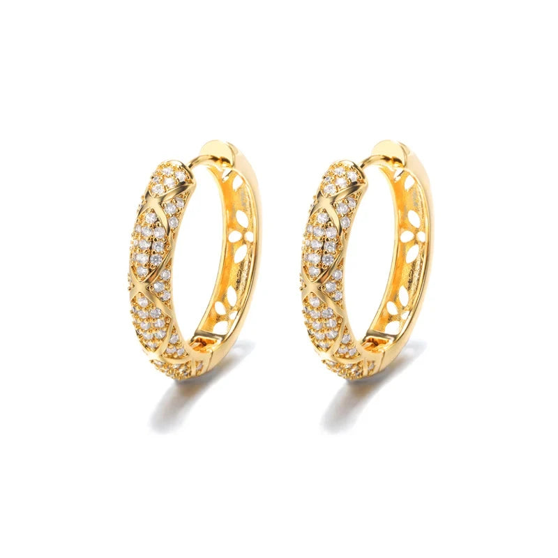 2025 Trendy Hoops for Women Full Moissanite Earrings Sterling Silver 925 Luxury Fine Jewelry with GRA Gift Valentine's Day
