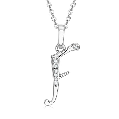 Name Necklace 26 Letter Initial Moissanite Pendant Real Silver 925 for Couples Women Men Valentine's Day Gift Fine Jewelry