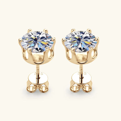 3mm-9mm D Round Moissanite Stud Earrings for Women Men Sparking Earrings 925 Silver Hypoallergenic GRA Certified Jewelry