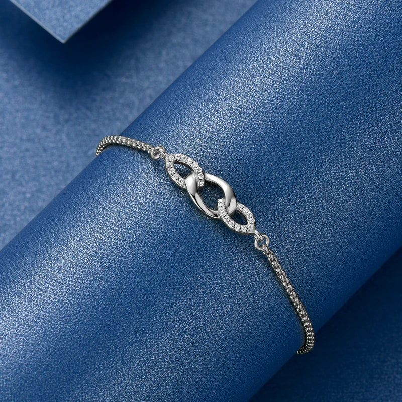 2024 Trendy Stretch Adjustable Moissanite Bracelet Real 925 Silver Plated Gold Bracelet for Women Fine Jewelry Gift Hand Chain