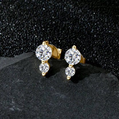 Cute Mini Moissanite Stud Earrings 100% Silver 925 Sterling Earrings Piercing Ear for Women Jewelry with GRA Certificate