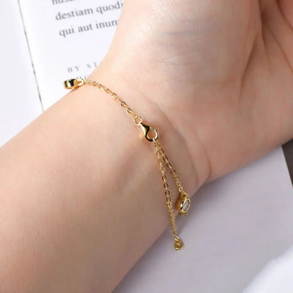 2025 New 4mm Bezel Moissanite Bracelet 925 Silver Adjustable Chain Fashion Bracelets for Women Hand Jewelry Valentine Gift