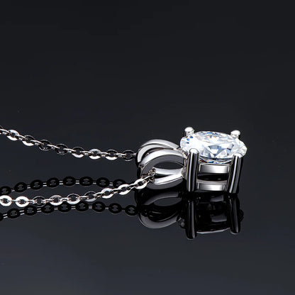 Women's Oval Cut D Color Moissanite Jewelry Set Real 925 Silver Pendant Necklace and Stud Earrings Piercing Party Wedding Gifts
