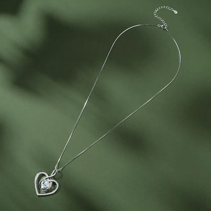 1CT 2CT 3CT Heart Cut Moissanite Pendant Necklace 925 Silver Adjustable Chain for Women GRA Certified Jewelry 2025 Gifts