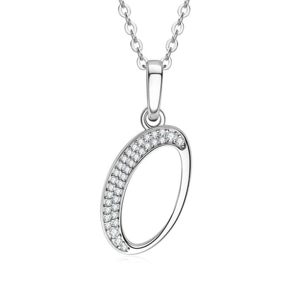 Name Necklace 26 Letter Initial Moissanite Pendant Real Silver 925 for Couples Women Men Valentine's Day Gift Fine Jewelry