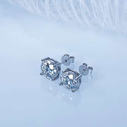 Sparking 3 Carat 6cctw Moissanite Stud Earrings for Women Men D Color Diamond 925 Sterling Silver Classic Wedding Jewelry