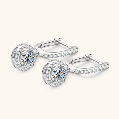 2023 Women Hoops 925 Silver Gold Drop Earrings Dangle Real Moissanite Earring Original GRA Certified Wedding Jewelry Gifts