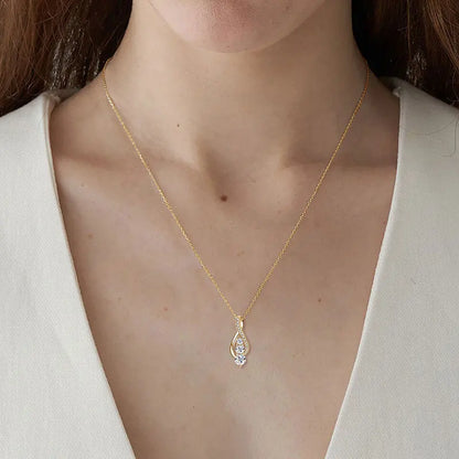925 Sterling Silver Fashion All Moissanite Infinity Pendant Necklace Women's Adjustable S925 Chain Wedding Christmas Gift