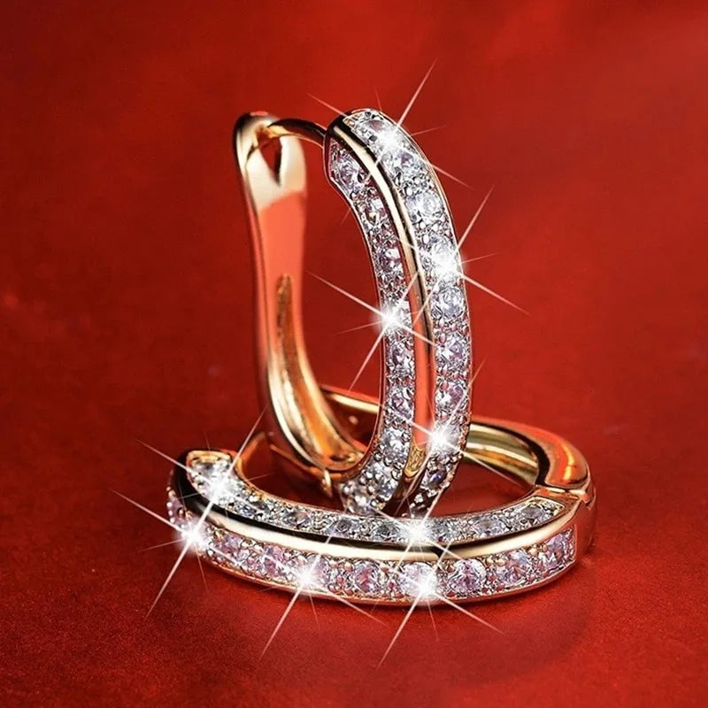 2025 0.86CTW. Pave Moissanite Hoop Huggie Earrings for Women 925 Silver Luxury Skeleton Design Earring Original Fine Jewelry GRA