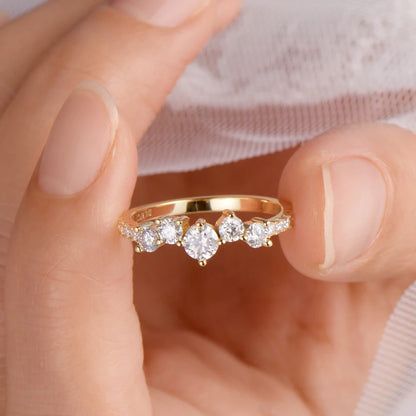 Real 4mm&3mm&1.6mm Moissanite Engagement Ring Delicate Wedding Rings 925 Silver for Women Finger Jewelry GRA Certified