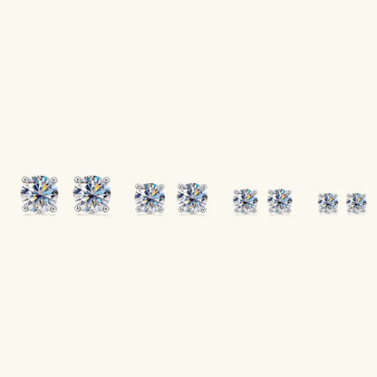 Real 4mm/5mm/6.5mm/8mm D Color Moissanite Stud Earrings for Women Men Solid 925 Sterling Silver 2023 Trend Fine Jewelry With GRA
