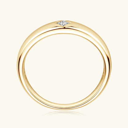 18k Gold Plated Wedding Ring 925 Silver D Color Princess Cut Square Moissanite Promise Bands for Women Certificate GRA