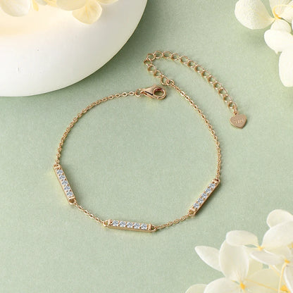 2024 Trend Moissanite Bracelet Plated 18k Gold 925 Silver Hand Chain Fashion Bracelets for Women Gifts Jewelry With Certificate