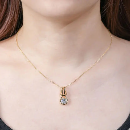 Knot Design 8mm 2ct D Moissanite Pendant Necklace for Women Adjustable 925 Silver Chain 2025 Trendy Charm Jewelry Gifts