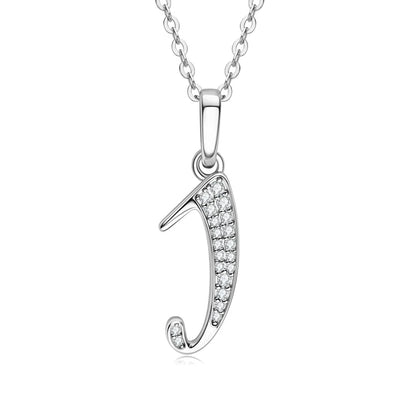 Name Necklace 26 Letter Initial Moissanite Pendant Real Silver 925 for Couples Women Men Valentine's Day Gift Fine Jewelry