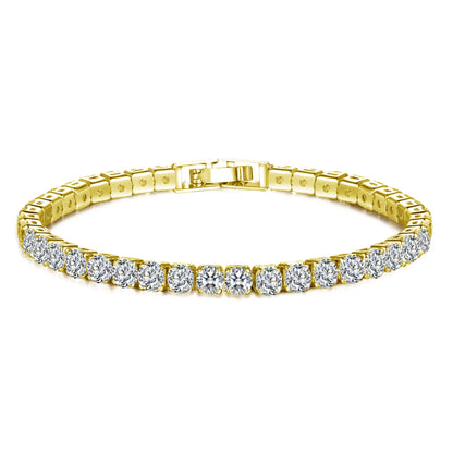 3mm D Color VVS1 Moissanite Bracelet Original Certified 925 Silver Tennis Bracelets 18k Gold Plated for Women Man Jewelry
