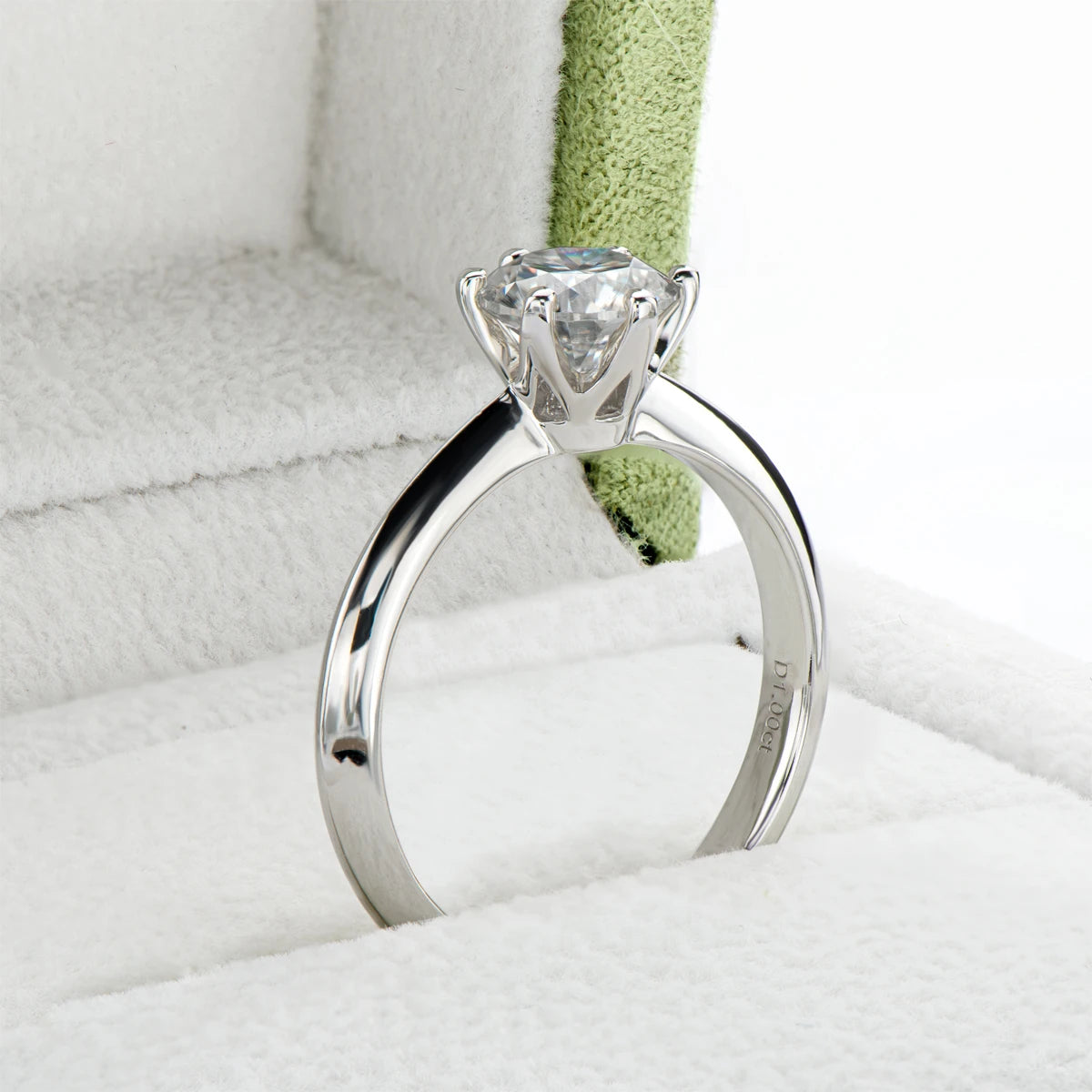 Classic 0.5ct 1.0ct D Color Moissanite Diamond Wedding Rings For Women S925 Sterling Silver Engagement Bands Fine Jewelry