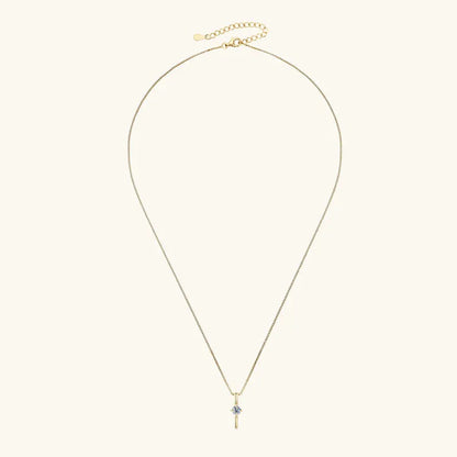 4mm 0.30ct D Moissanite Dash Pendant Necklace for Women 925 Silver Adjustable Chain Fashion Simple Jewelry 2025 New Gift