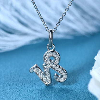 925 Sterling Silver Zodiac Sign 12 Constellation Pendant Micro-Set 1mm Moissanite Necklace Charm For Women Jewelry Birthday Gift