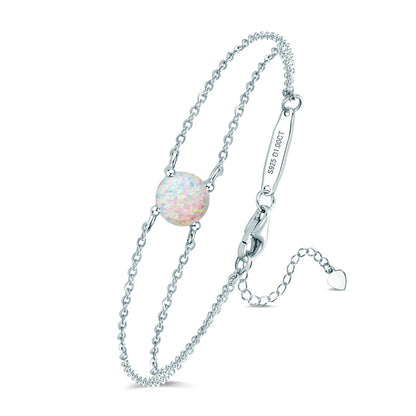 Colorful 12 Birthstone Bracelet for Women Real 925 Silver Chain 6.5mm Lab Diamond Moissanite Zircon Birthday Charm Jewelry Gift