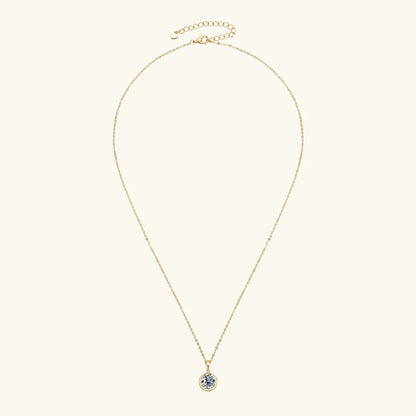 8MM 2.0CT D Color Round Moissanite Bubble Pendant Necklace Solid Silver 925 Sterling GRA Certified Jewelry for Woman Gifts