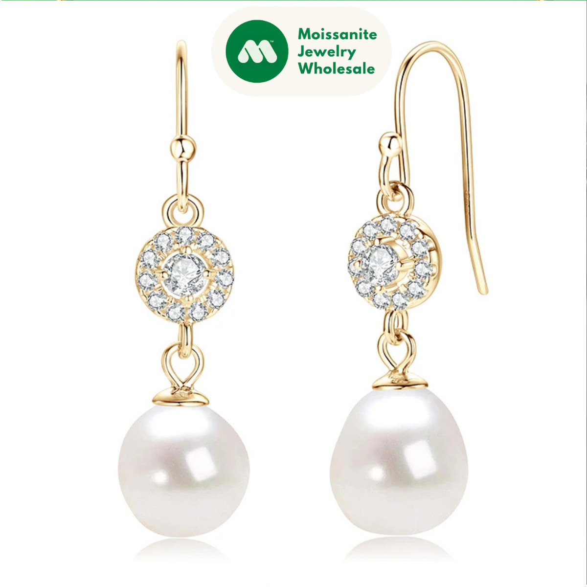 100% 925 Sterling Silver 9-10mm Baroque Freshwater Pearl Hook Earrings Wedding Engagement Fine Jewelry for Women Gifts